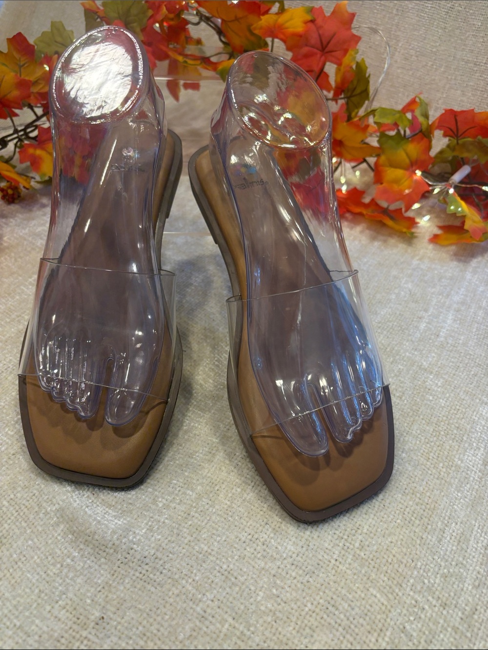 Palms Women's Clear Strap Slide Mules